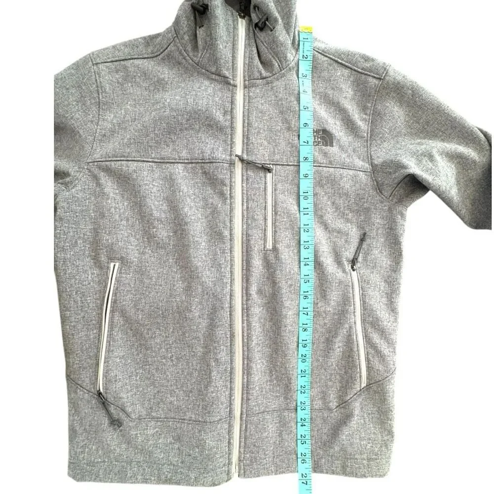 The North Face Men's Full Zip Apex Risor Barrier Soft Shell Jacket Gray Small